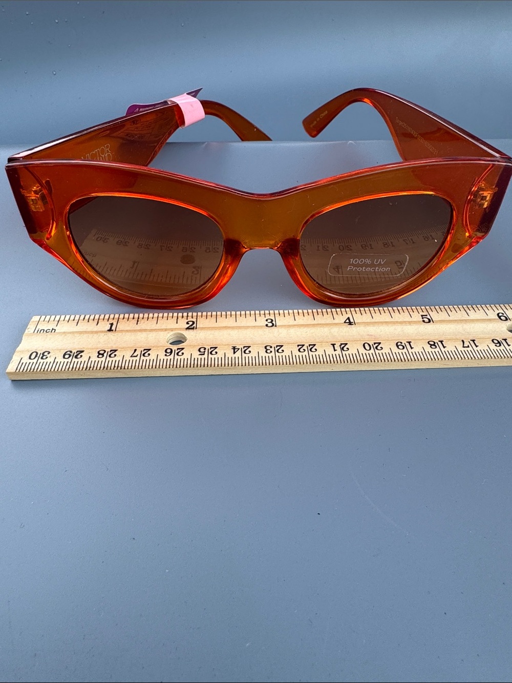 New Victor Glemaud for Target  translucent orange-red rectangular sunglasses